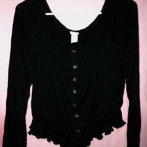 Off the shoulder black top